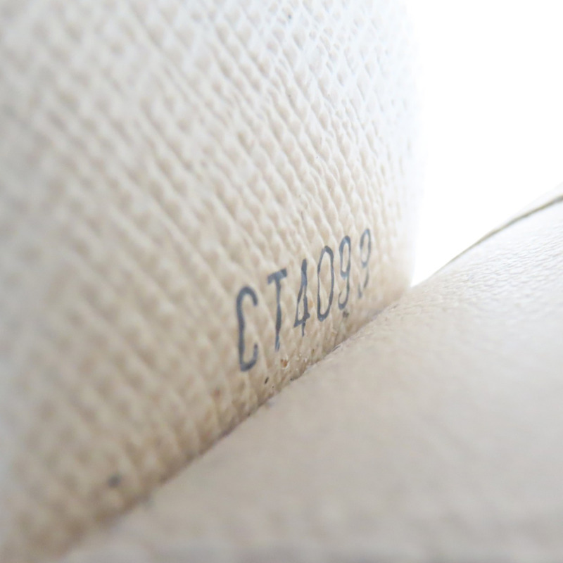 白色 棋盤格 PVC塗層帆布 鑰匙包 (有燙字)【LOUIS VUITTON LV 路易威登】 N60020-6