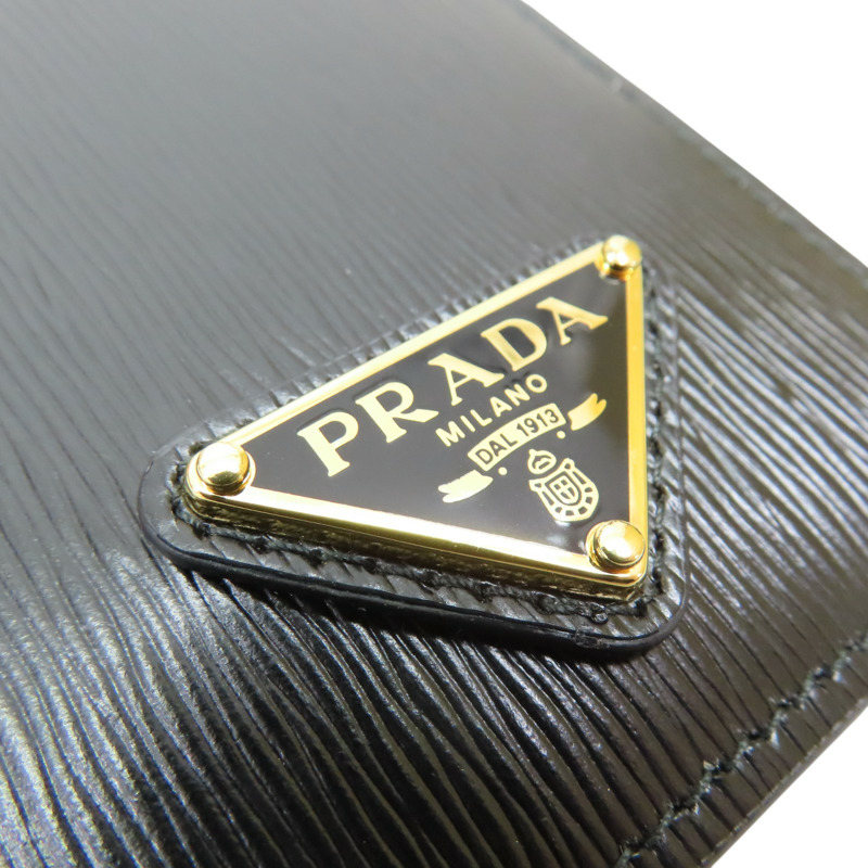 黑色 牛皮 Saffiano 證件夾 1MC007【PRADA 普拉達】 1MC007-3