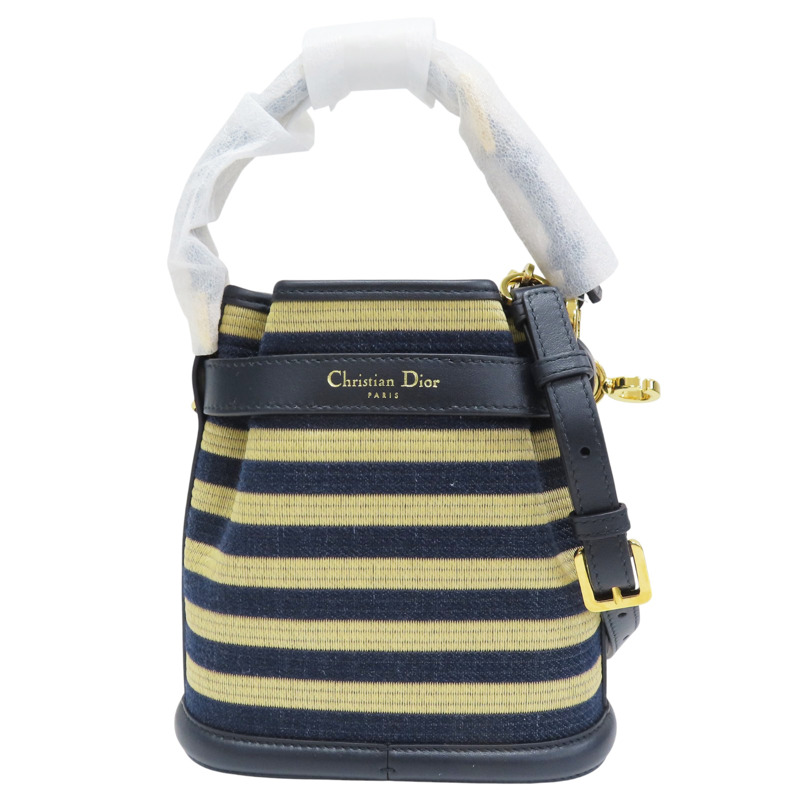 藍/米色條紋 帆布 兩用包【Dior 迪奧 】-0