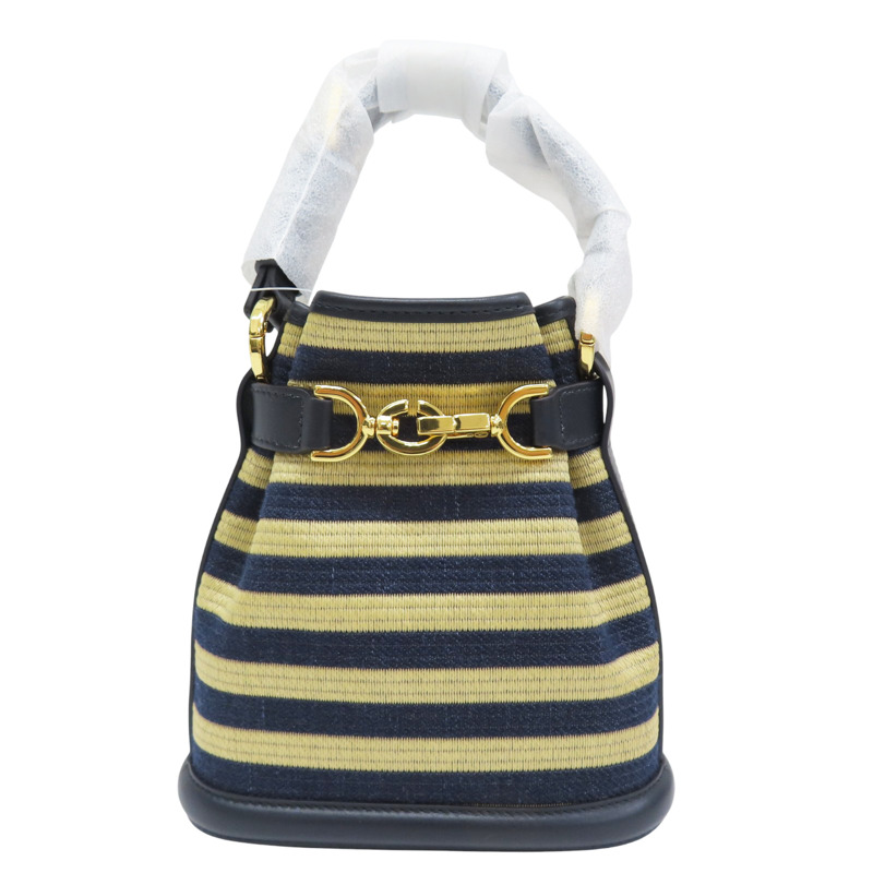 藍/米色條紋 帆布 兩用包【Dior 迪奧 】-1