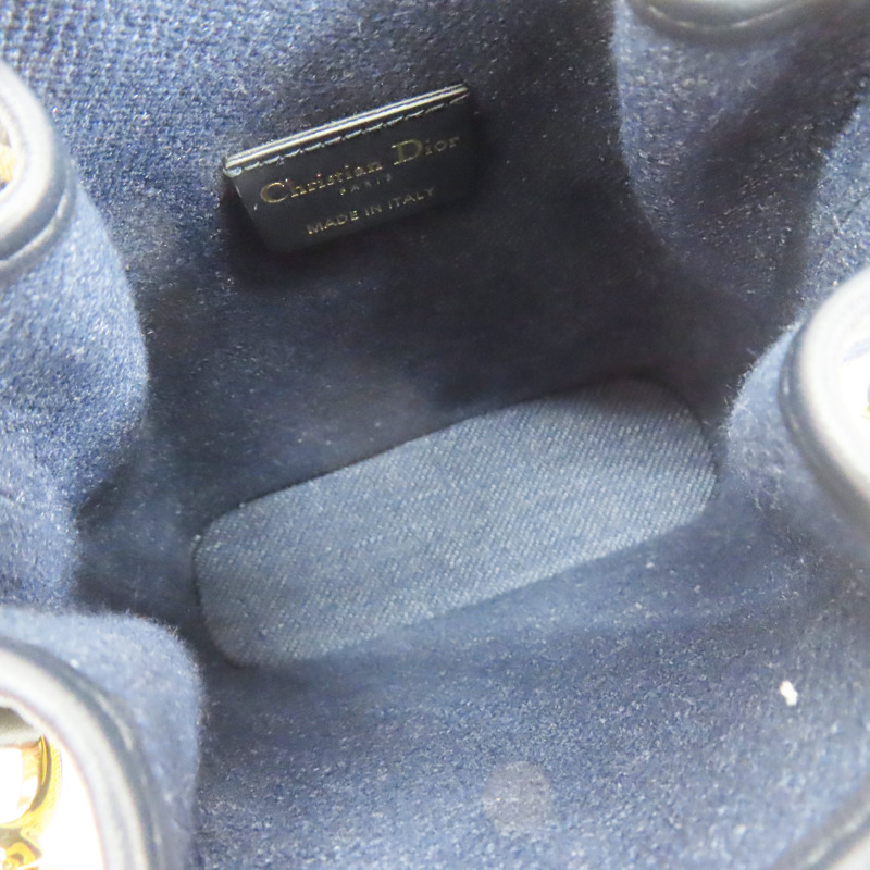 藍/米色條紋 帆布 兩用包【Dior 迪奧 】-4