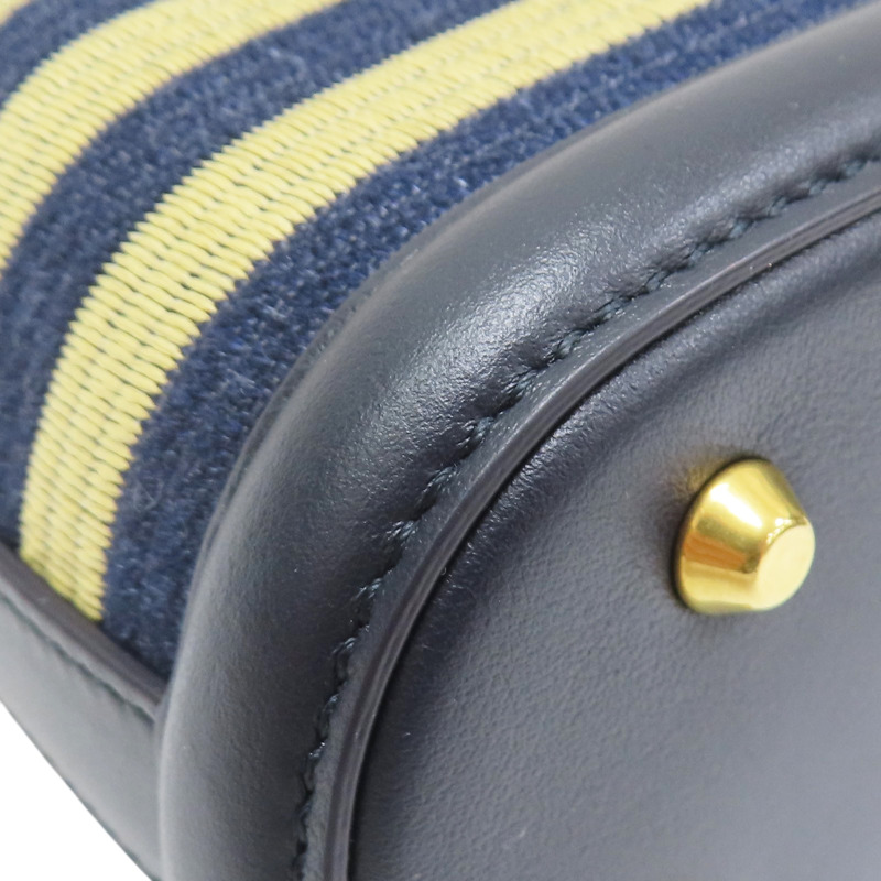 藍/米色條紋 帆布 兩用包【Dior 迪奧 】-8