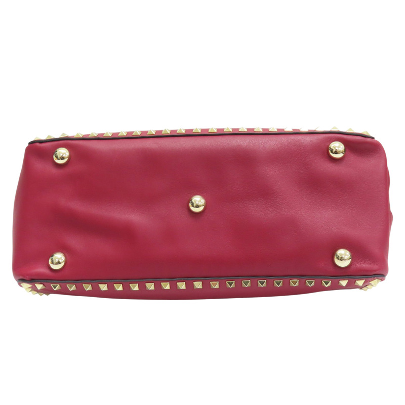 紅色 牛皮 鉚釘 Rockstud 兩用包【Valentino 范倫鐵諾】-3