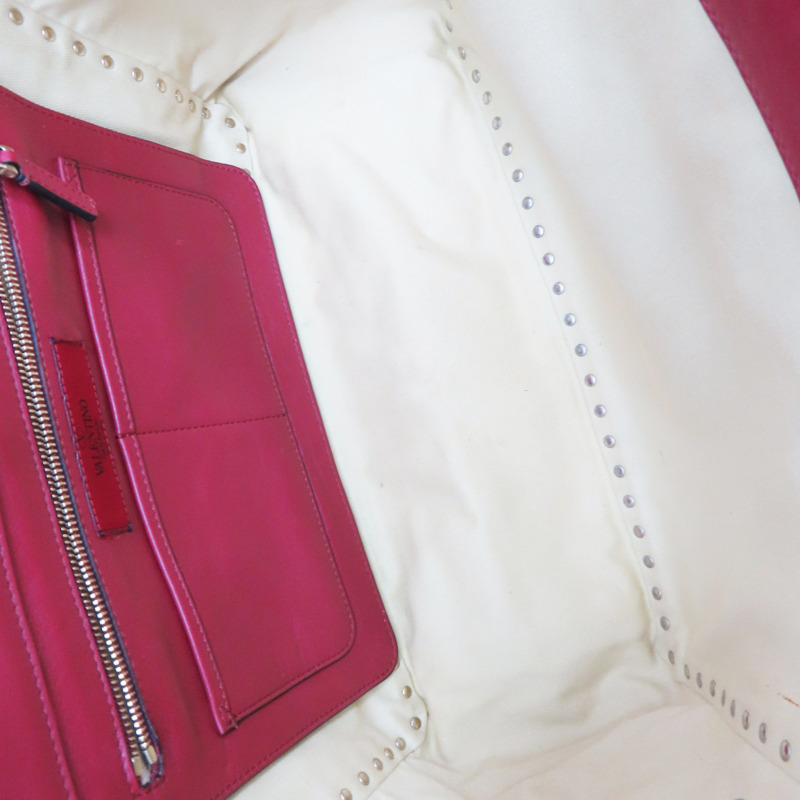 紅色 牛皮 鉚釘 Rockstud 兩用包【Valentino 范倫鐵諾】-4