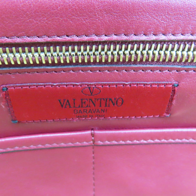 紅色 牛皮 鉚釘 Rockstud 兩用包【Valentino 范倫鐵諾】-6