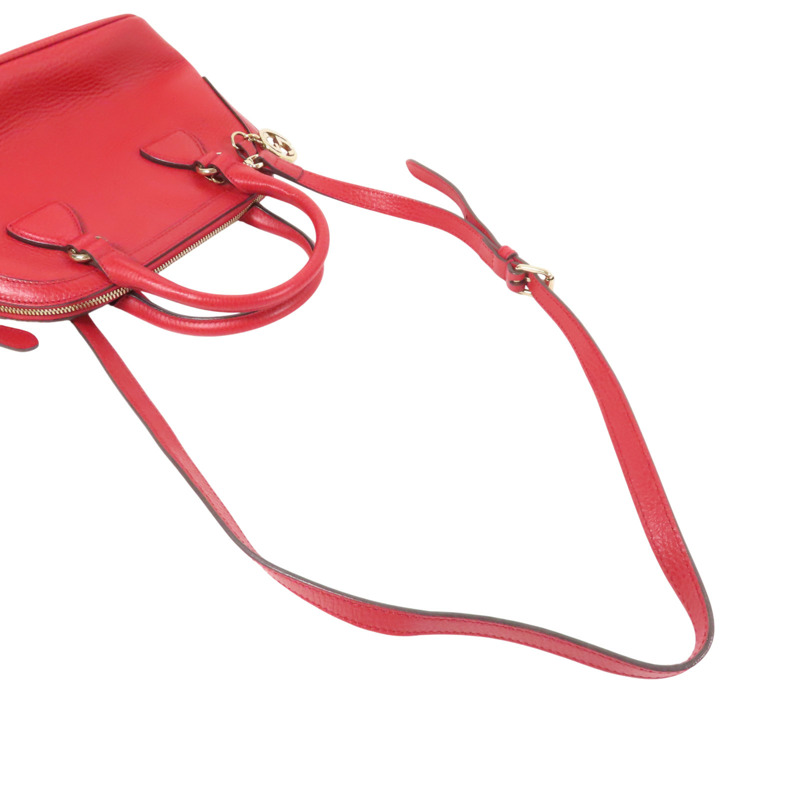 紅色 牛色 GG Charm Dome 两用包【GUCCI 古馳】 449661/493492-9