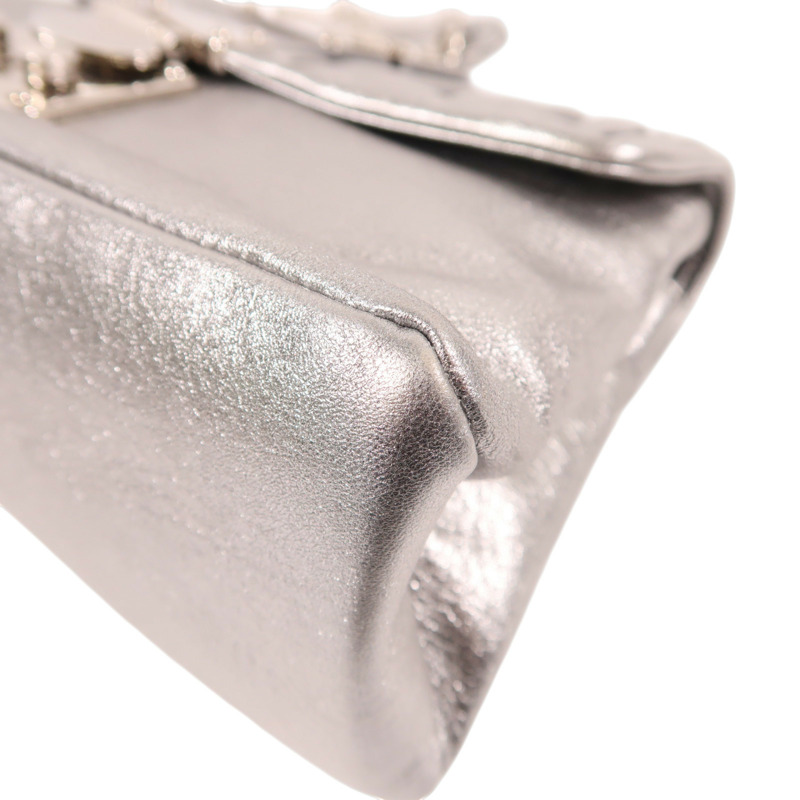 銀色 Matelasse皮革 肩背包【MIU MIU 繆繆】 5BD100-11