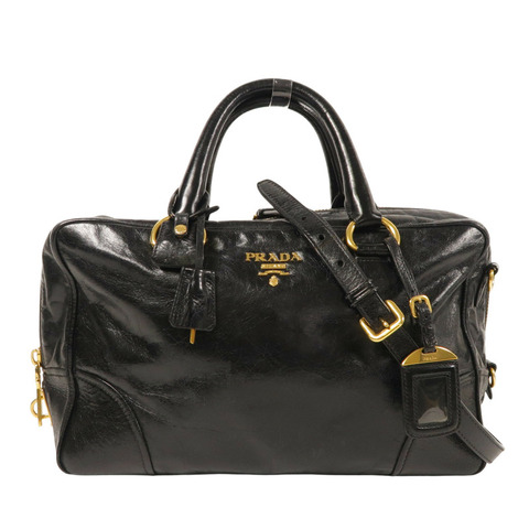 黑色 牛革 两用包【PRADA 普拉達】