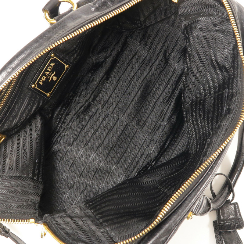 黑色 牛革 两用包【PRADA 普拉達】-4
