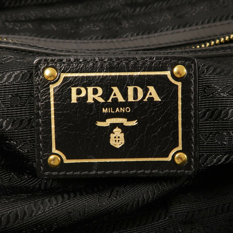 黑色 牛革 两用包【PRADA 普拉達】-6