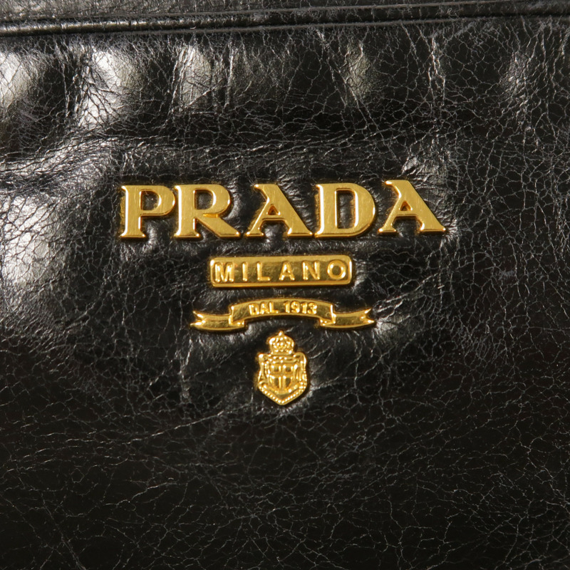 黑色 牛革 两用包【PRADA 普拉達】-10