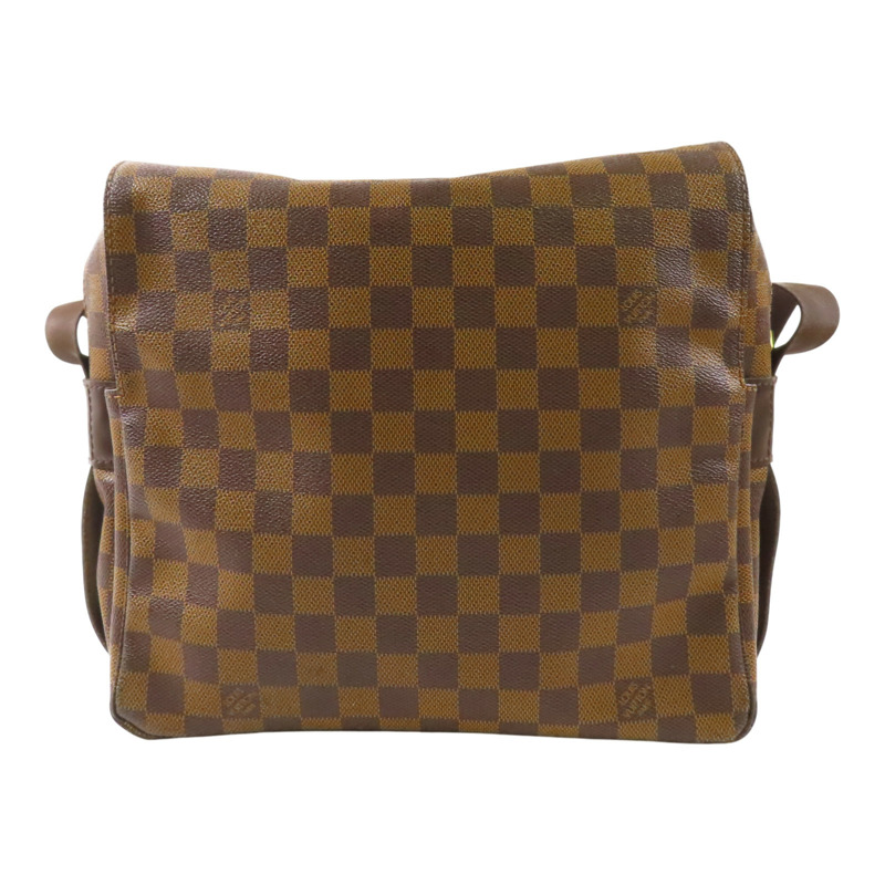 棕色 棋盤格 帆布 Naviglio 肩背包 N45255【LOUIS VUITTON LV 路易威登】 N45255-1