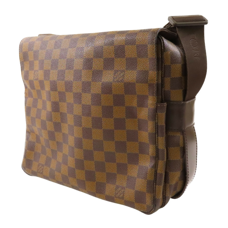 棕色 棋盤格 帆布 Naviglio 肩背包 N45255【LOUIS VUITTON LV 路易威登】 N45255-2