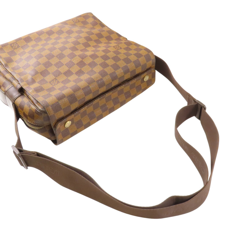 棕色 棋盤格 帆布 Naviglio 肩背包 N45255【LOUIS VUITTON LV 路易威登】 N45255-4