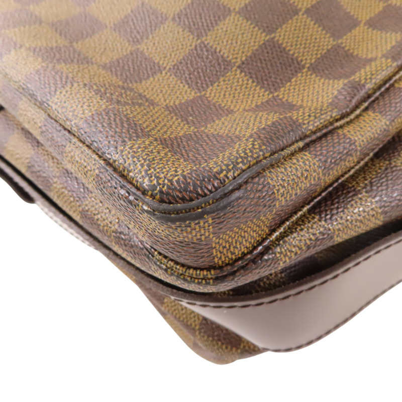 棕色 棋盤格 帆布 Naviglio 肩背包 N45255【LOUIS VUITTON LV 路易威登】 N45255-14