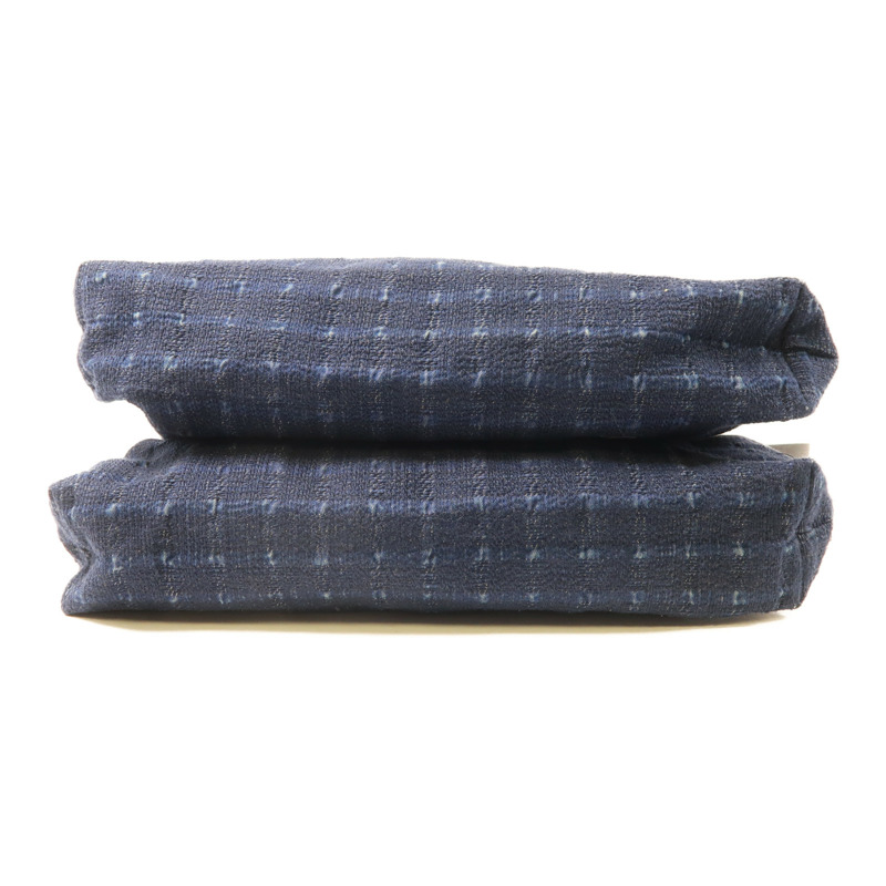 深藍色 帆布 Amedaba 肩背包 銀扣【HERMES 愛馬仕】-3