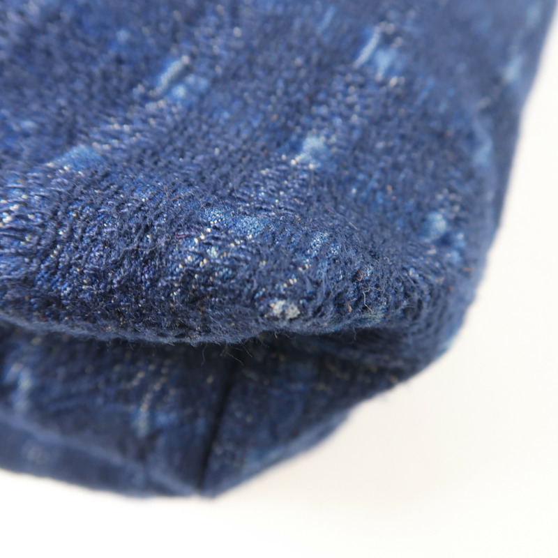 深藍色 帆布 Amedaba 肩背包 銀扣【HERMES 愛馬仕】-5