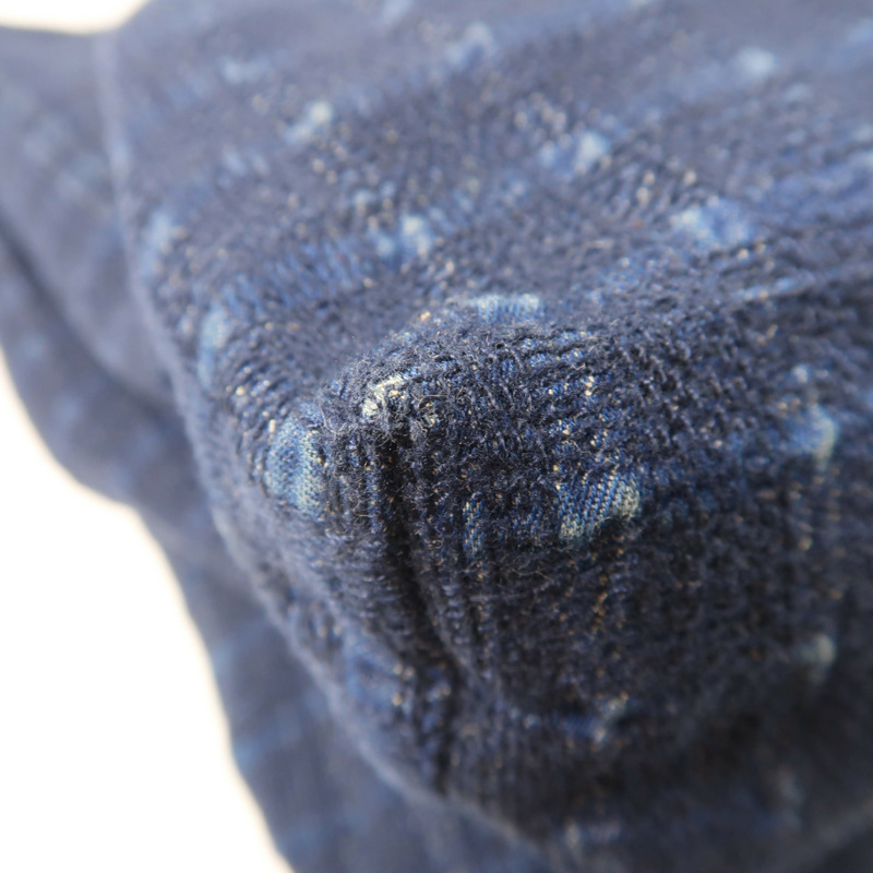 深藍色 帆布 Amedaba 肩背包 銀扣【HERMES 愛馬仕】-6