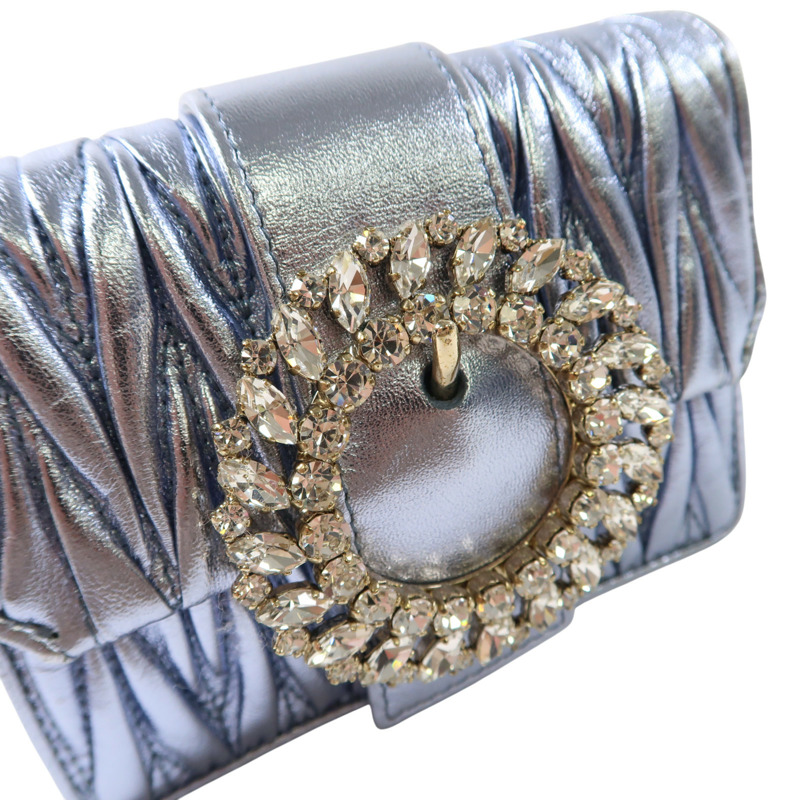 藍色 牛皮 鏈帶 肩背包【MIU MIU 繆繆】-8