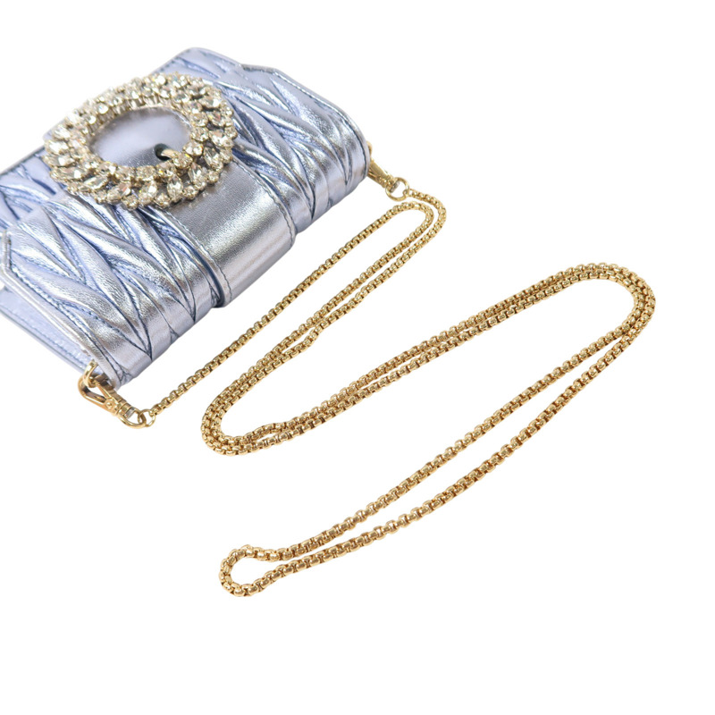 藍色 牛皮 鏈帶 肩背包【MIU MIU 繆繆】-9