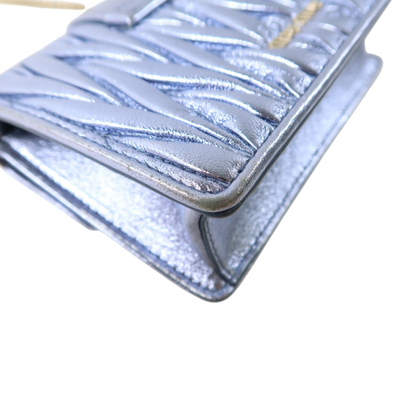 藍色 牛皮 鏈帶 肩背包【MIU MIU 繆繆】-12