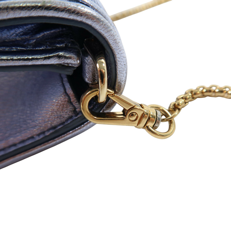 藍色 牛皮 鏈帶 肩背包【MIU MIU 繆繆】-13