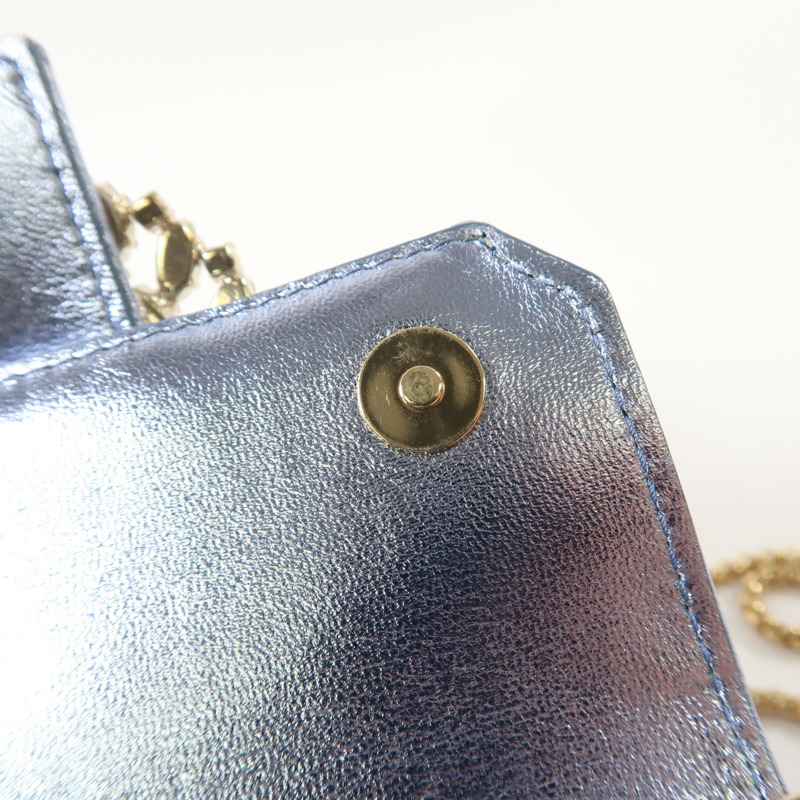 藍色 牛皮 鏈帶 肩背包【MIU MIU 繆繆】-16