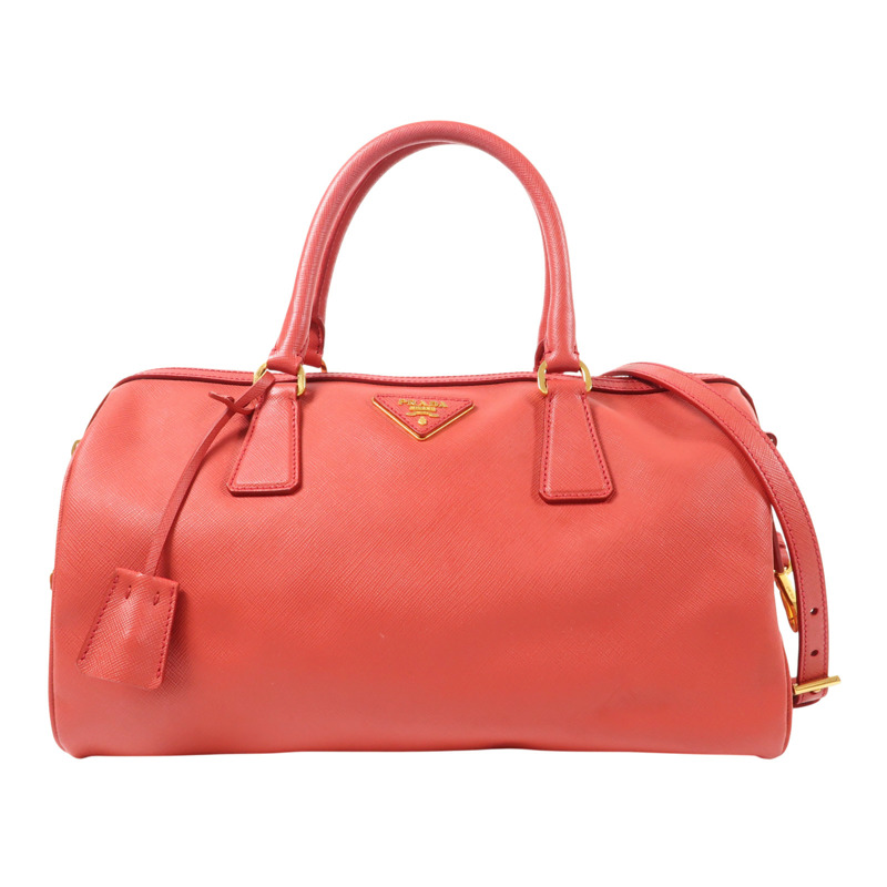 紅色 Saffiano 防刮牛皮 兩用包【PRADA 普拉達】 BL0796-0