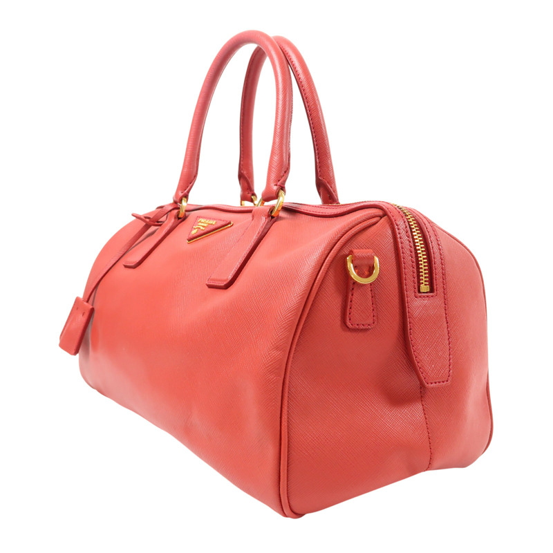 紅色 Saffiano 防刮牛皮 兩用包【PRADA 普拉達】 BL0796-2