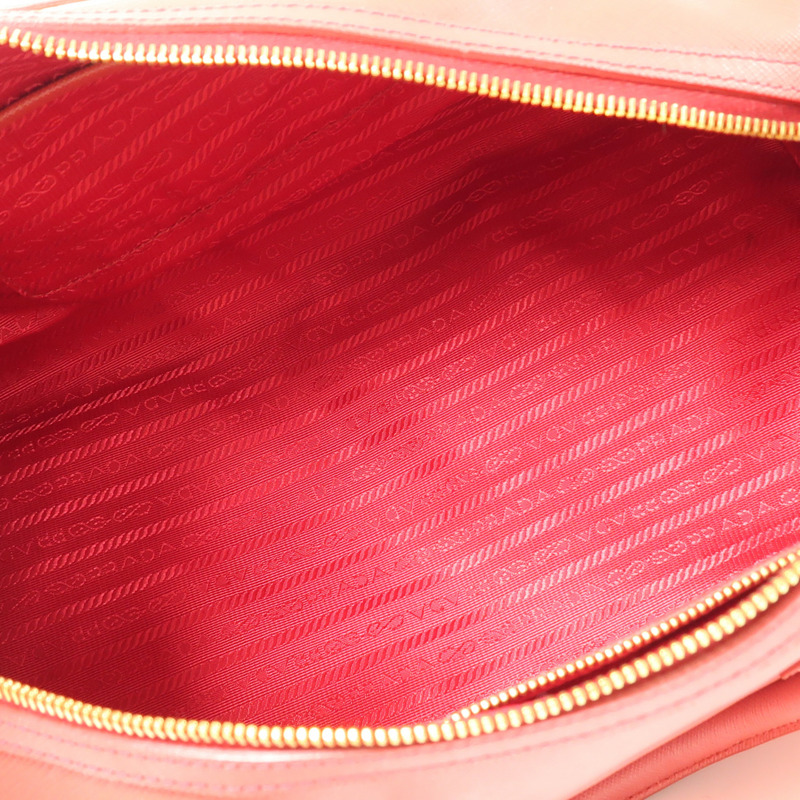 紅色 Saffiano 防刮牛皮 兩用包【PRADA 普拉達】 BL0796-4