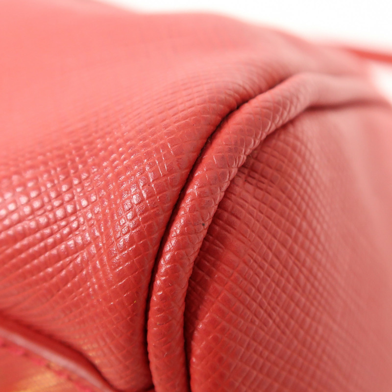 紅色 Saffiano 防刮牛皮 兩用包【PRADA 普拉達】 BL0796-12