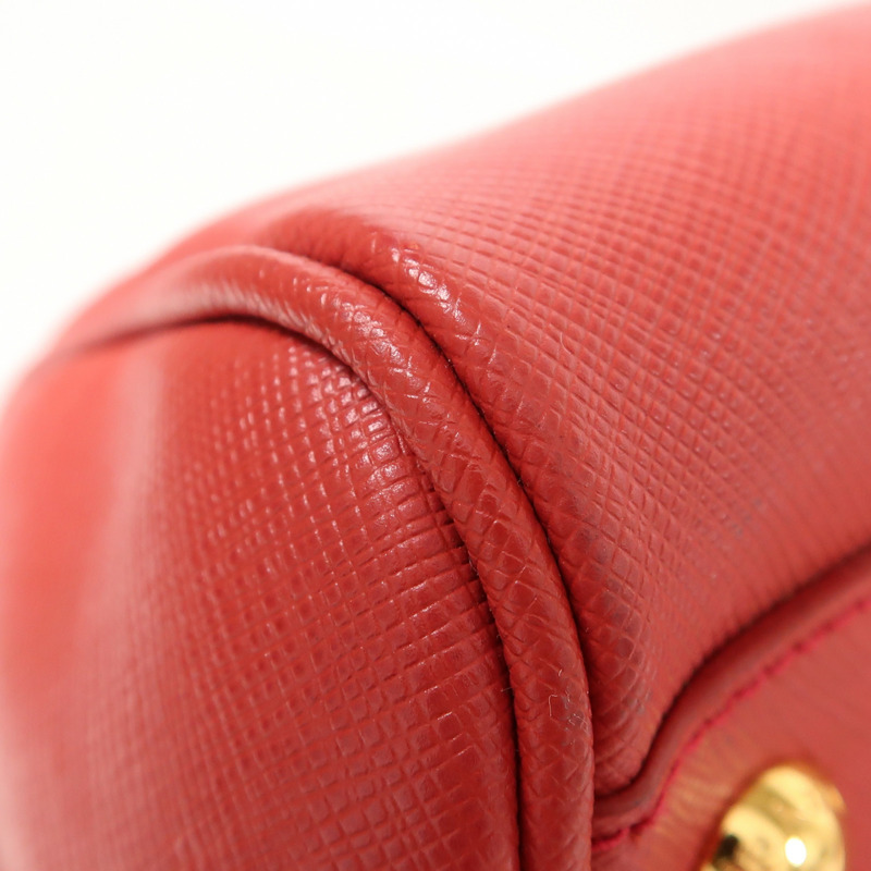 紅色 Saffiano 防刮牛皮 兩用包【PRADA 普拉達】 BL0796-13