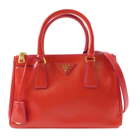 紅色 Saffiano 防刮牛皮 Galleria 兩用包【PRADA 普拉達】 BN2316