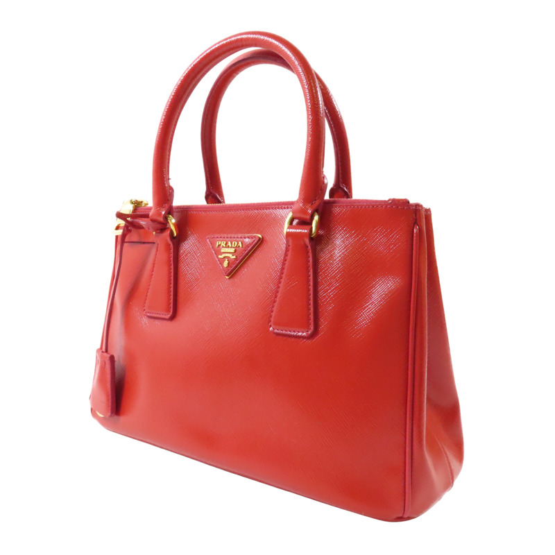 紅色 Saffiano 防刮牛皮 Galleria 兩用包【PRADA 普拉達】 BN2316-2