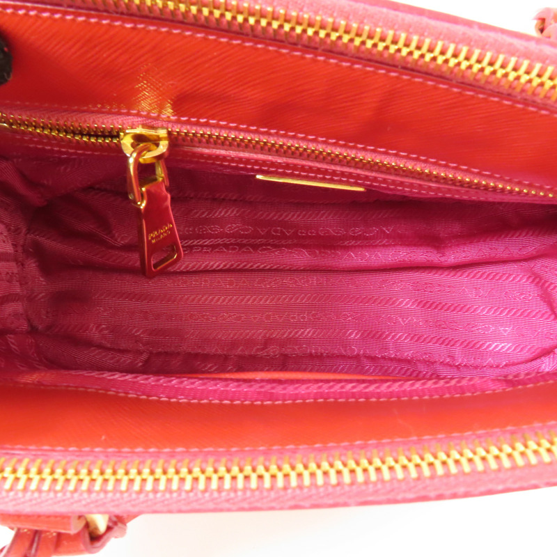 紅色 Saffiano 防刮牛皮 Galleria 兩用包【PRADA 普拉達】 BN2316-4