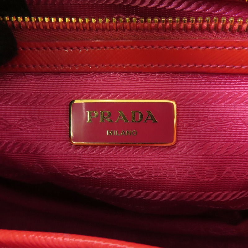 紅色 Saffiano 防刮牛皮 Galleria 兩用包【PRADA 普拉達】 BN2316-5