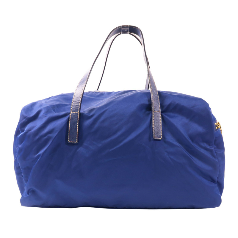 藍色 尼龍 手提包 行李袋 無背帶【PRADA 普拉達】 BL0706-1