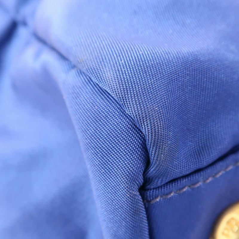 藍色 尼龍 手提包 行李袋 無背帶【PRADA 普拉達】 BL0706-9