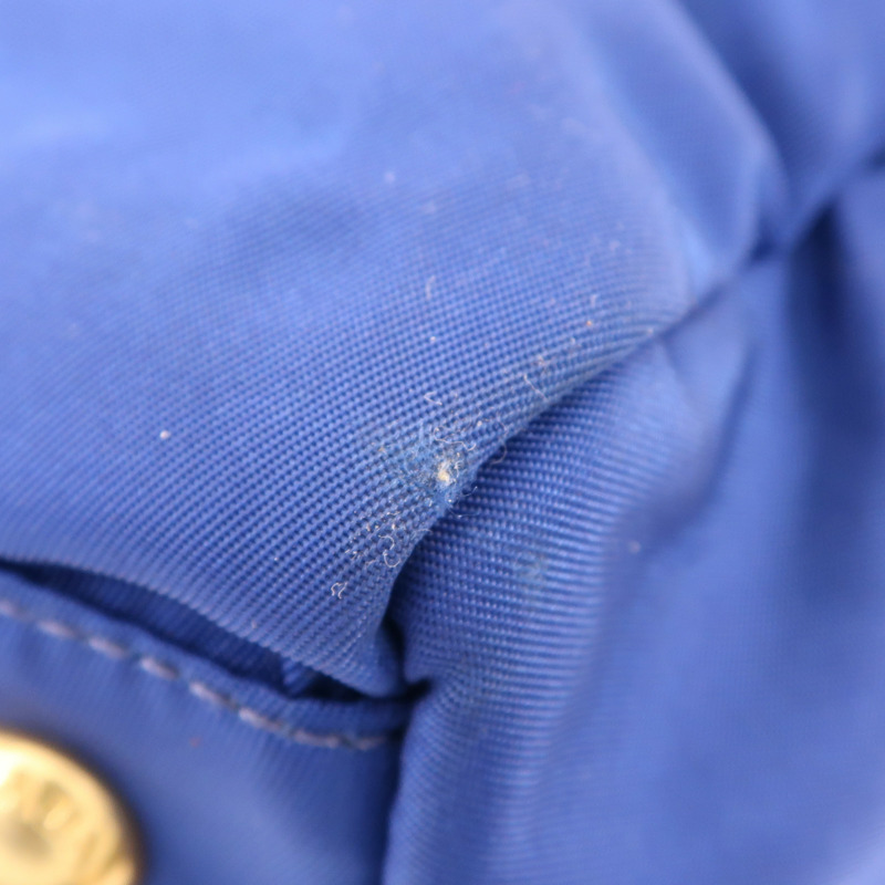 藍色 尼龍 手提包 行李袋 無背帶【PRADA 普拉達】 BL0706-10