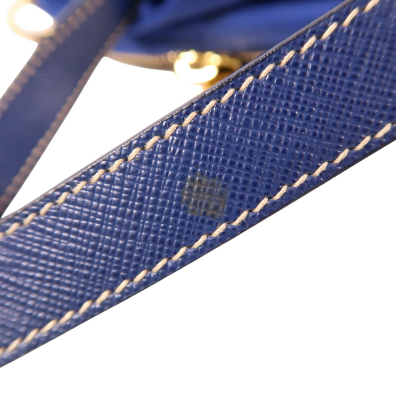 藍色 尼龍 手提包 行李袋 無背帶【PRADA 普拉達】 BL0706-12