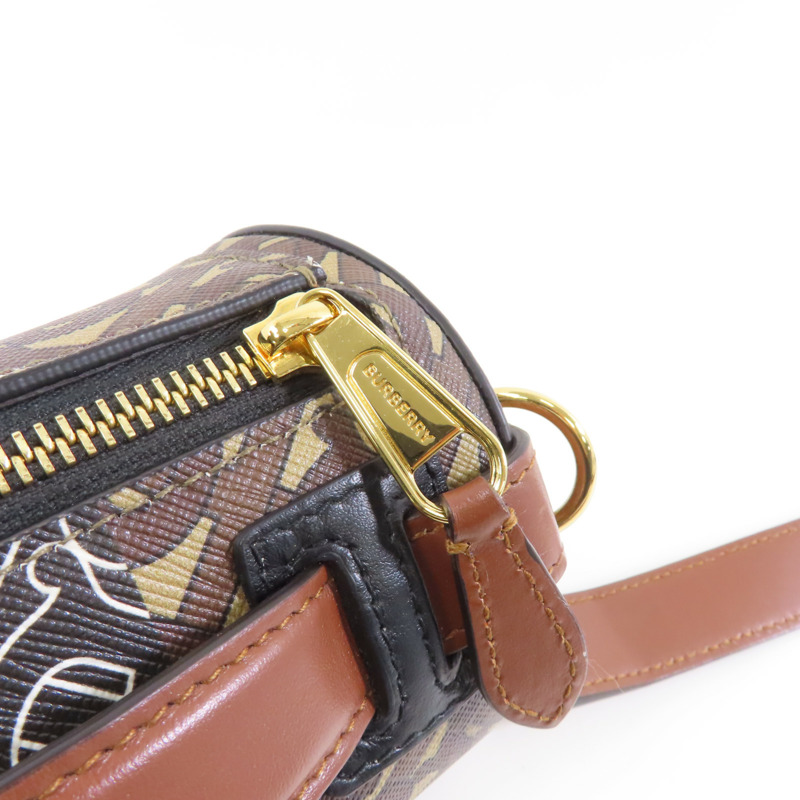 棕色 帆布 TB Monogram 肩背包【BURBERRY 巴寶莉】 8020170-13