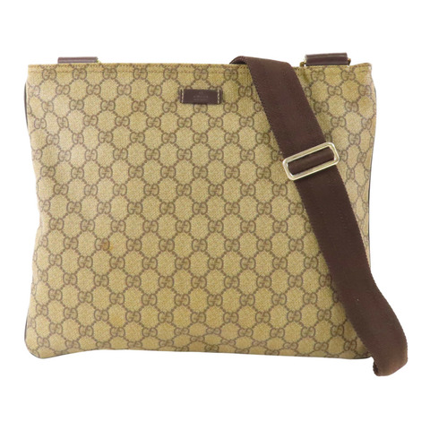 烏木色 GG Supreme帆布 肩背包【GUCCI 古馳】 201446/213048