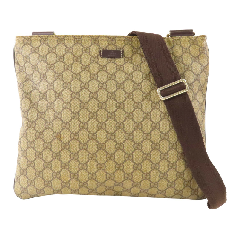 烏木色 GG Supreme帆布 肩背包【GUCCI 古馳】 201446/213048-0