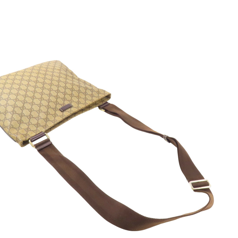 烏木色 GG Supreme帆布 肩背包【GUCCI 古馳】 201446/213048-8