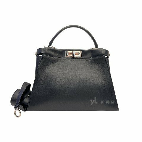 Fendi包包 Peekaboo黑牛皮中號手提斜背包