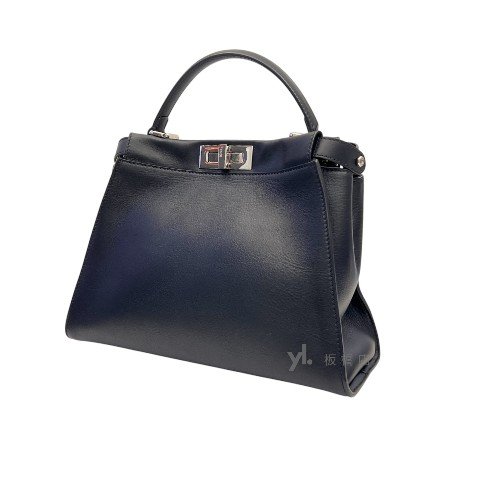 Fendi包包 Peekaboo黑牛皮中號手提斜背包-2