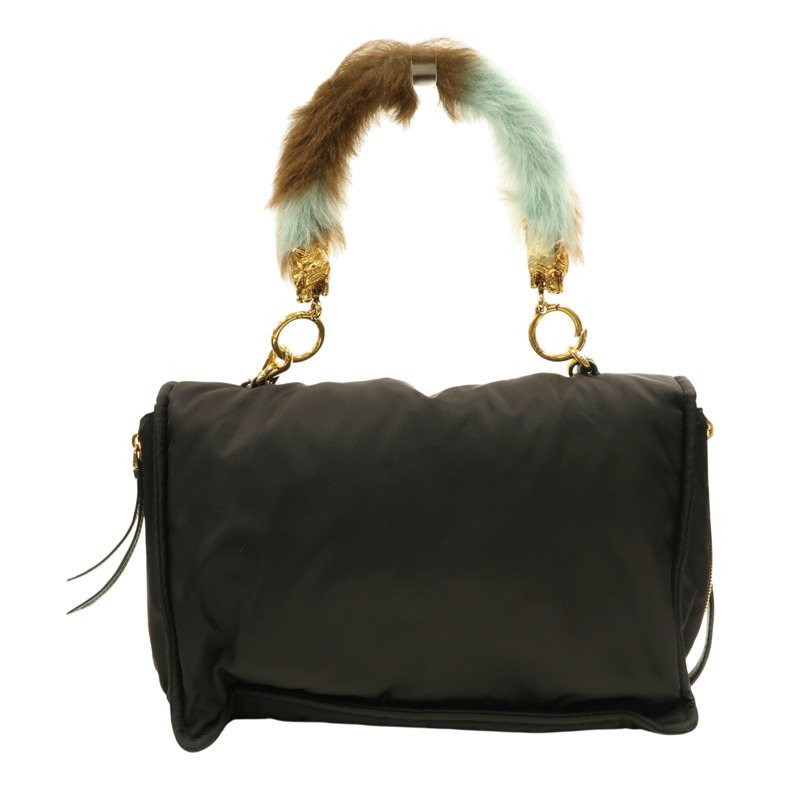 黑色 尼龍帆布 Etiquette 兩用包【PRADA 普拉達】 1BD088-1