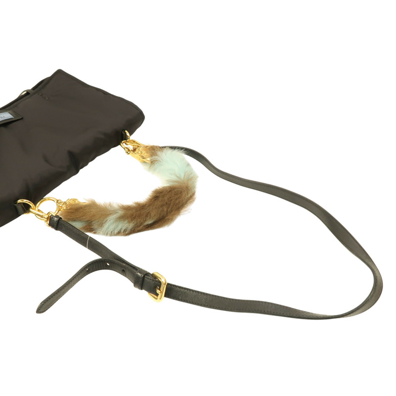 黑色 尼龍帆布 Etiquette 兩用包【PRADA 普拉達】 1BD088-6