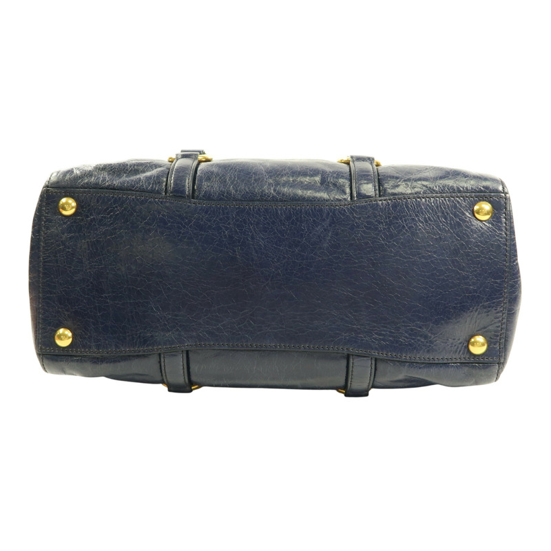 藍色 牛皮 手提包【MIU MIU 繆繆】-3