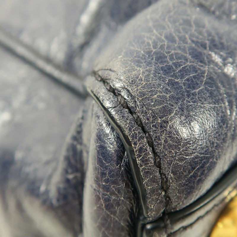 藍色 牛皮 手提包【MIU MIU 繆繆】-10